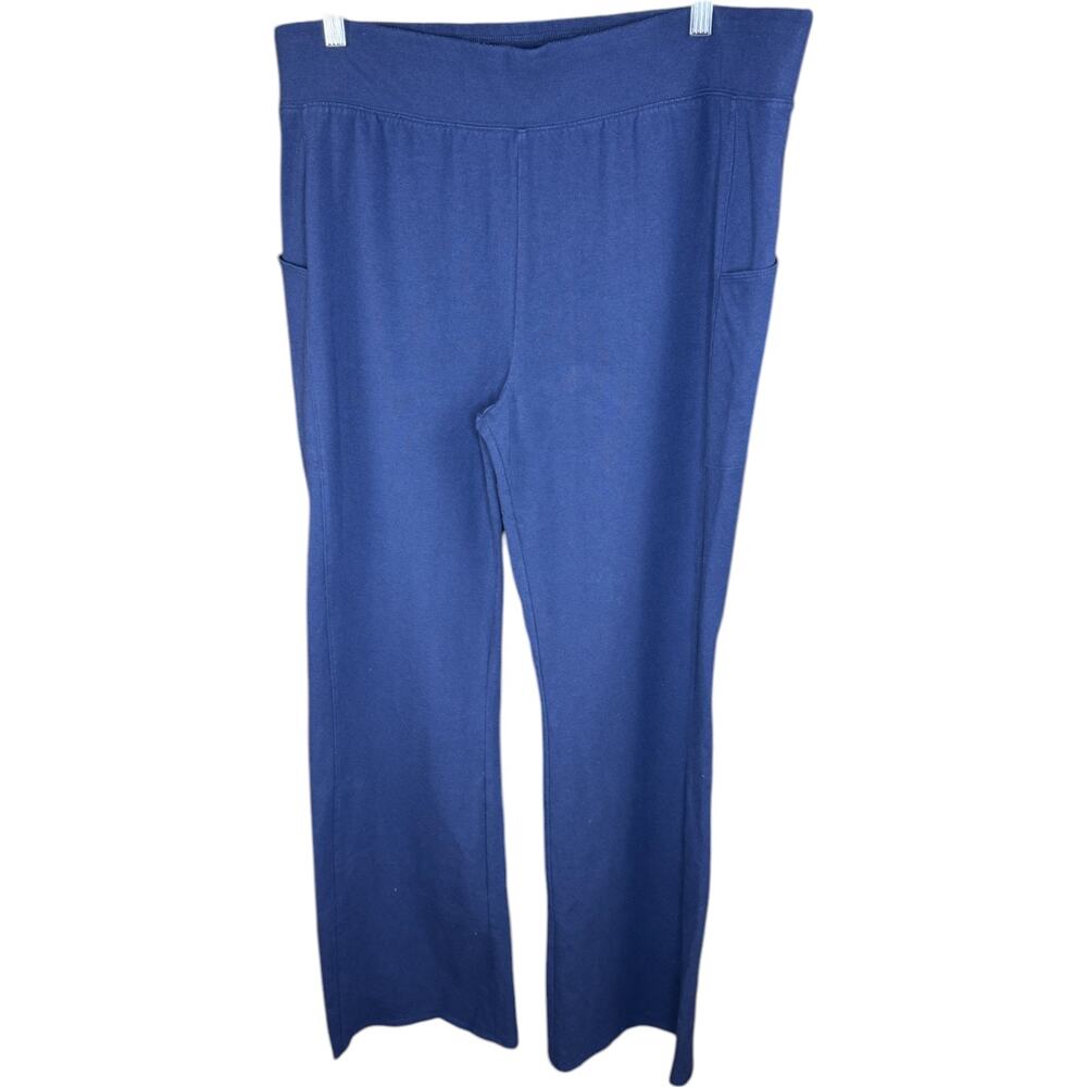 Denim & Co. Active Duo Stretch Lightly BootCut Pant with Pockets Navy‎ Tall XL